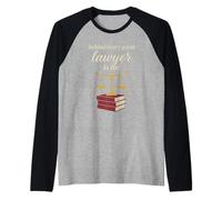 Asistente Legal Paralegal Investigador de la Oficina Legal LawyerGift Camiseta Manga Raglan