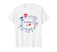 Asistente médico con corazón Gracias consultorio médico Gracias Equipo de práctica Camiseta