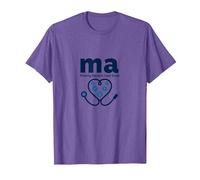 Asistente médico: MA Haciendo Que los médicos se vean Bien Humor Camiseta, Hombre, Morado Jaspeado, XXL