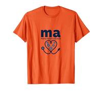 Asistente médico: MA Haciendo Que los médicos se vean Bien Humor Camiseta, Hombre, Naranja, M