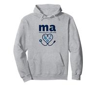 Asistente médico: MA Haciendo Que los médicos se vean Bien Humor Sudadera con Capucha, Unisex para Adultos, Gris Jaspeado, XXL