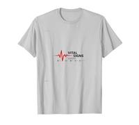 Asistente Médico Signos Vitales Experto Latidos del corazón Camiseta, Hombre, Plata, L