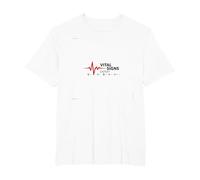 Asistente Médico Signos Vitales Experto Latidos del corazón Camiseta, Hombre Tallas Grandes, Blanco, 4X Alto
