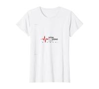 Asistente Médico Signos Vitales Experto Latidos del corazón Camiseta, Mujer, Blanco, M
