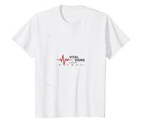 Asistente Médico Signos Vitales Experto Latidos del corazón Camiseta, Niños, Blanco, 6 años