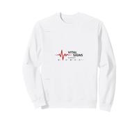 Asistente Médico Signos Vitales Experto Latidos del corazón Sudadera, Unisex para Adultos, Blanco, XXL