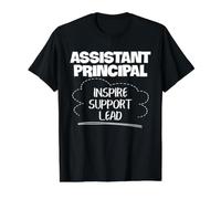 Asistente Principal Inspire Apoyo Líder de Escuela Líder Camiseta gráfica económica, Hombre, Negro, L