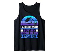ASISTO AL TRABAJO PERO MI MENTE ESTÁ EN EL DISEÑO DE VACACIONES Camiseta sin Mangas
