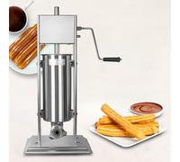 Asiwnshw Máquina para Hacer Churros Manual Comercial, máquina para Hacer Churros de rosquilla española Manual de Acero Inoxidable de 5 l para restaurantes, panaderías, cafeterías