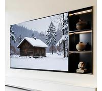 Asiwnshw Mueble para TV Moderno, Centro de Entretenimiento de Metal con Almacenamiento y luz LED, Consola Multimedia con nicho Integrado para TV, Ideal para Sala de Estar o recibidor(For 100-in TVs)