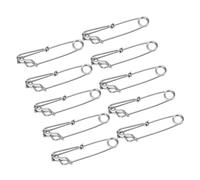 Asixxsix 10 Uds. Abrazadera/Soporte a Presión de Palangre de Acero Inoxidable, Abrazadera para Atún, Aparejos de Pesca de 2,6x100mm para Palangre/Soporte, Resistente y de Alta Tensión