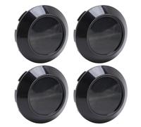 Asixxsix 4 Tapas Centrales de Rueda, ABS a Presión, Cubierta de Tapa de Cubo de 76 Mm de Diámetro Exterior con Prueba de óxido a Prueba de Agua para SUV, Sedán, Camión, Accesorios de Cubo (Black)