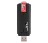 Asixxsix 5400Mbps USB WiFi Adapter, 2.4G 5G 6G Tri Band WiFi 6E USB Adapter with 5dBi Dual Antennas, Wireless WiFi Adapter Network Adapter for Desktop Laptop