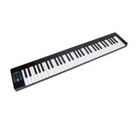 Asixxsix 61 teclado plegable teclado piano, Piano electrónico portátil con pedal Sustain y bolsa portátil, Altavoces integrados, 128 tonos, 128 ritmos, 20 canciones de demostración