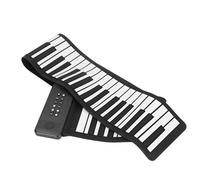Asixxsix 88 Teclado Roll Up Piano Keyboard, Piano de Rollo de Mano Recargable Portátil con 128 Tonos 128 Ritmos Funciones Midi, para Principiantes Niños Adultos en el Aula Enseñanza