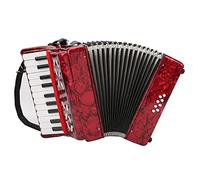 Asixxsix Acordeón de Piano, 22 Teclas, 8 Bajos, Colores Brillantes, Instrumento Musical de Acordeón para Principiantes con Correas, Acordeón para Niños, Concertina, Entrenamiento de Ritmo