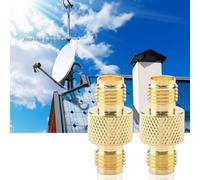 Asixxsix Adaptador RF Profesional de 2 Piezas, Conector de Acoplamiento Coaxial Hembra a Hembra para Transmisión de Alta Señal, Apto para Aplicaciones y Antenas de RF