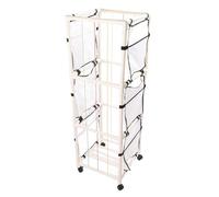 Asixxsix Almacenamiento de Animales de Peluche, Estante de Almacenamiento de Juguetes de Peluche de Varias Capas, Soporte para Animales de con Cordón Elástico y Ruedas de Rotación de 360 grados