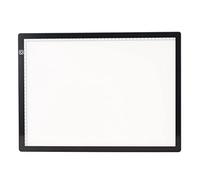 Asixxsix Almohadilla luminosa, caja de luz de calco A3 regulación continua 12000K LED Copy Board con 2 clips, alimentación USB, para dibujo, arte de diamante, calco y animación