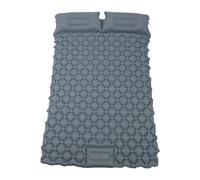 Asixxsix Almohadilla para Dormir Doble para Acampar, TPU Ultraligero Auto Inflando con Almohada, Bomba de Pie Construida, 48.4 X 74.8 X 2.0 Pulgadas de Campamento Portátil para Acampar (Grey)
