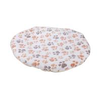 Asixxsix Almohadilla Térmica USB para Mascotas, Manta Calefactora Redonda de Franela Cálida para Perros y Gatos de 21,65x 1,97 Pulgadas para Clima Frío de Invierno, Cama Calentadora para (Huellas
