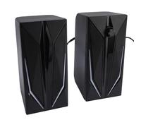 Asixxsix Altavoces de Computadora RGB, Altavoces de Escritorio Pequeños de 2 Pulgadas de Potencia de Potencia de 10W de 10W con 7 Modos de Iluminación Dinámica y Sonido Estéreo