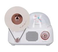 Asixxsix Altavoz Bluetooth Retro, Altavoz Bluetooth Portátil con Sonido Estéreo de 360 Grados, Mini Inalámbrico con Difusor de Aceite para Calmante para Dormir en la Oficina en Casa (White)