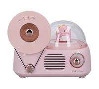 Asixxsix Altavoz Bluetooth Retro, Altavoz Bluetooth Portátil con Sonido Estéreo de 360 Grados, Mini Inalámbrico con Difusor de Aceite para Calmante para Dormir en la Oficina en Casa (Pink)