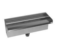 Asixxsix Ambas en la Cascada, Fuentes Al Aire Libre de Acero Inoxidable Negro, Kit de Cascadas con Conector de Tubería, Vertenga Rectangular de Agua para Nadar, Piscina (400 mm)