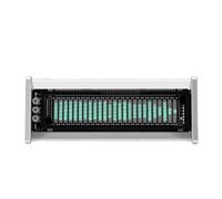 Asixxsix Analizador de Espectro de, con Pantalla VFD Verde de Alta Resolución 25x15 80Hz-16KHz Bluetooth 5.0 2 Entradas AUX Control Remoto, para Visualización de Música Reloj Home Studio