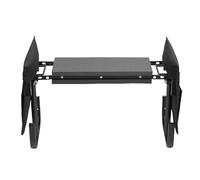 Asixxsix Asiento para Arrodillarse en el Jardín, Taburete de Jardinería Plegable Resistente con 2 Bolsas de Herramientas, hasta 400 Libras, Banco de Jardín de Altura Ajustable (Black)