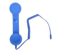 Asixxsix Auricular de Teléfono Retro, Auricular de Teléfono Tipo C Receptor de Celular con Altavoz y Micrófono, Auriculares con Cable de Retro para Videoconferencias (Blue)