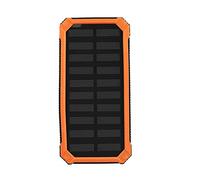 Asixxsix Banco de Energía Solar, Cargador Portátil Banco de Energía 20000mAh Carga Rápida Paquete de Baterías Kit de Doble USB Solar Banco de Energía Móvil Caso para el Hogar Viajes Camping(Naranja)