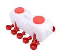 Asixxsix Bebedero Automático para Pollos, 10 L, con 10 Bebederos, Dispensador de Agua Autorrellenable para Patos, Codornices, Pavos, Gansos y gallineros. (S)