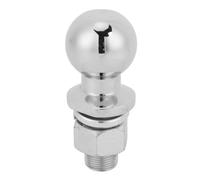 Asixxsix Bola de Enganche para Remolque, Acero Forjado de 2 Pulgadas, Capacidad de 5000 Libras, Acabado Cromado, Bola de Remolque con Tuerca Hexagonal Galvanizada y Arandela en Espiral para