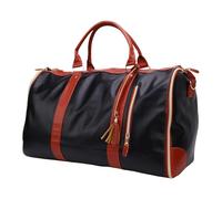 Asixxsix Bolsa de Prenda de Viaje de Cuero PU, Carry On Duffle Bag 2 en 1 Bolsas de Traje con Compartimento de Zapato para Hombres Mujeres Negocios de Fin de Semana Viajes (Brown)