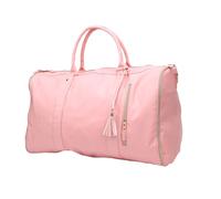 Asixxsix Bolsa de Prenda de Viaje de Cuero PU, Carry On Duffle Bag 2 en 1 Bolsas de Traje con Compartimento de Zapato para Hombres Mujeres Negocios de Fin de Semana Viajes (Rosado)