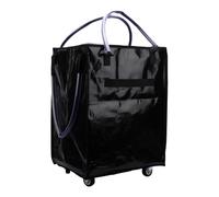 Asixxsix Bolsa de Supermercado Gran Capacidad, Bolsa Mano Plegable Cuatro Ruedas Giratorias 360° 3 Asas Ergonómicas, Carrito Compras Reutilizable IR Compras Acampar Viajar Mudarse