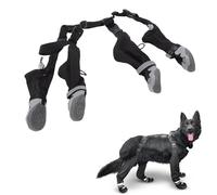 Asixxsix Botas con Tirantes para Perros, Impermeables, Antideslizantes, Zapatos para Perros, Polainas, Botines, Protectores de Patas para, Botas Impermeables para para (2:S)