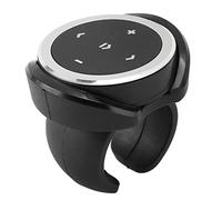 Asixxsix Botón Multimedia Bluetooth, Control Remoto Manos Libres en el Volante, Control de Volumen con Soporte y Adhesivo para Teléfonos Móviles Tabletas Coche Bicicleta Moto Barco