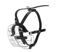 Asixxsix Bozal para, Bozal de Cesta de Metal con Correas Ajustables para Perros Medianos y Grandes, de Jaula Seguro y Transpirable Que Evita Morder Comer Artículos Peligrosos