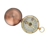 Asixxsix Brújula de Cobre de Metal Retro Vintage Portátil con Caja Dorada, Ligera y Fácil de Transportar, Escalar y Viajar (Brújula)