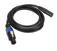 Asixxsix Cable de Altavoz XLR, Cable de Extensión XLR de Cobre Libre de Oxígeno de PVC Premium de 5.9 Pies, de Altavoz DJ con Conector de Bloqueo Giratorio para Altavoces Profesionales de Escenario