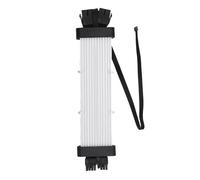Asixxsix Cable de PSU Argb, 120 Perlas LED Suaves 16.8 Millones de Colores Efecto de Luz de Meteorito para Tarjetas Gráficas de 2x8 Pines, 5V Sync LED Strip (Controlador sk3 Blanc)