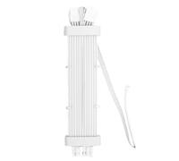 Asixxsix Cable de PSU Argb, 120 Perlas LED Suaves 16.8 Millones de Colores Efecto de Luz de Meteorito para Tarjetas Gráficas de 2x8 Pines, 5V Sync LED Strip (Controlador sk3 Blanc)
