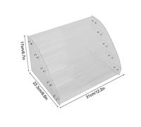 Asixxsix Caja DE Almacenamiento DE COSMÉTICOS Organizador DE Estante DE Soporte DE Exhibicio DE Acrílico Transparente, Duradera y Lavable, Caja DE Almacenamiento DE Vidrio Multicapa (Tamaño de 5