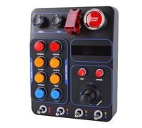 Asixxsix Caja de Control Central Simulator Race, 30 Botones Programables con Retroiluminación RGB y Puerto USB, Iluminación RGB Ajustable, Compatible con PC para Simuladores de