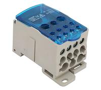 Asixxsix Caja de Distribución de Riel DIN UKK-250A Resistente a la Corrosión con Cubierta Transparente para una Fácil Verificación de Cables, Caja de Distribución de Bloque de Terminales de Alta