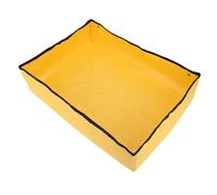 Asixxsix Caja de Portátil para Gatos de Viaje, Ultraligera, Plegable, a Prueba de Agua, Forro Oxford con Ganchos Superiores para Colgar, a Prueba de Fugas, Plegable para Coche, Avión, (Amarilla