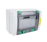 Asixxsix Caja de Protección de Distribución, IP66, Caja de Protección para Disyuntores, Placa de Cubierta Transparente, Eléctrica con 2 Cierres a Presión para Hoteles